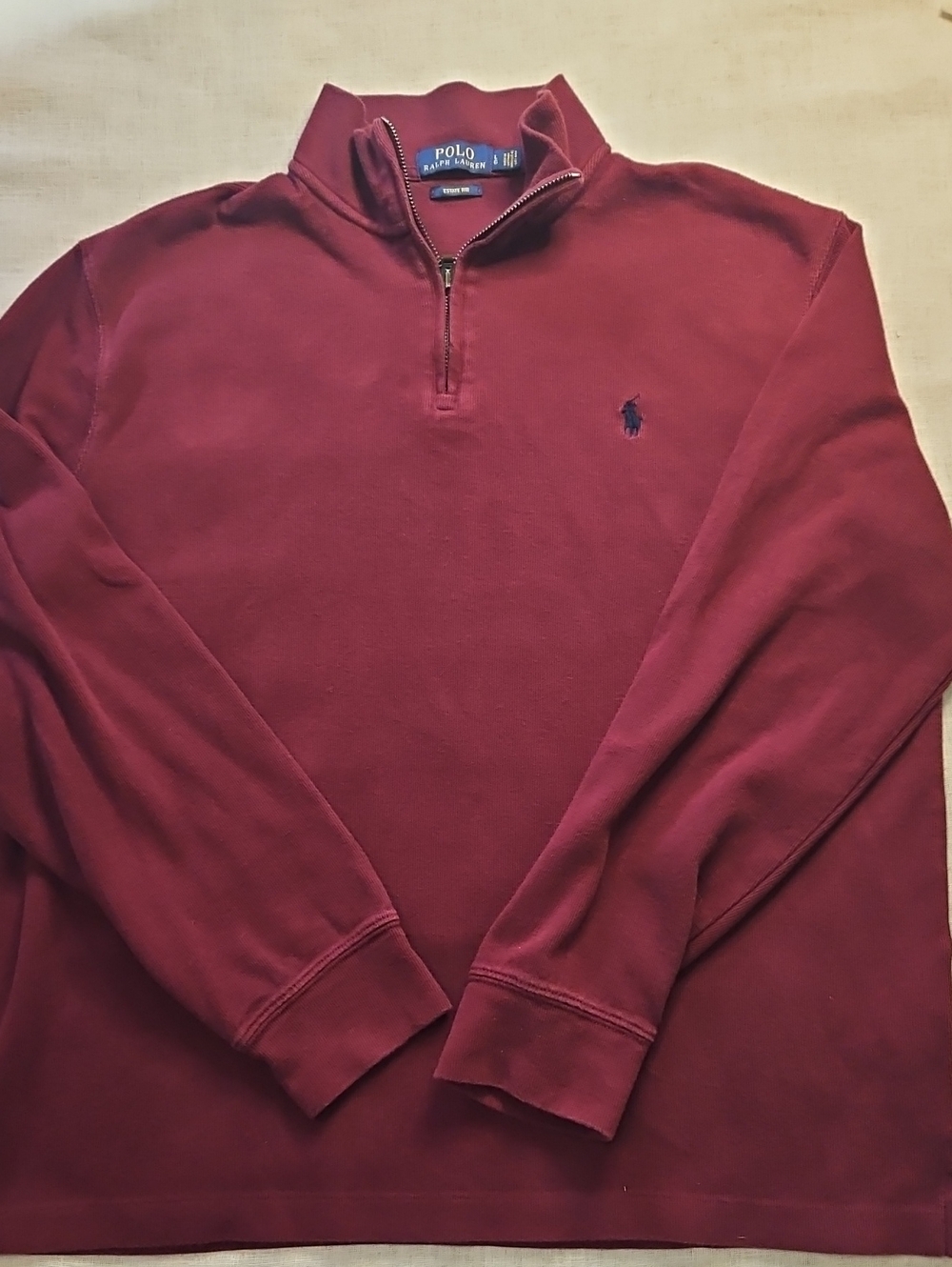 Polo by Ralph Lauren Men's Wine Half-Zip Pullover